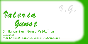 valeria gunst business card